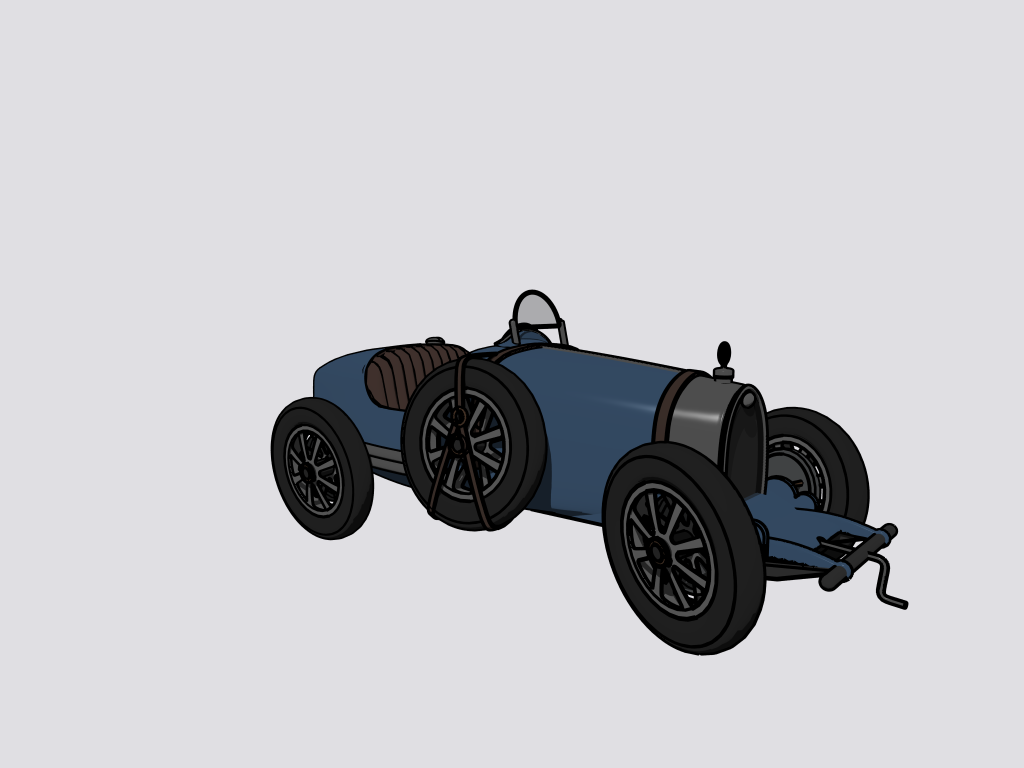 Bugatti model with edges